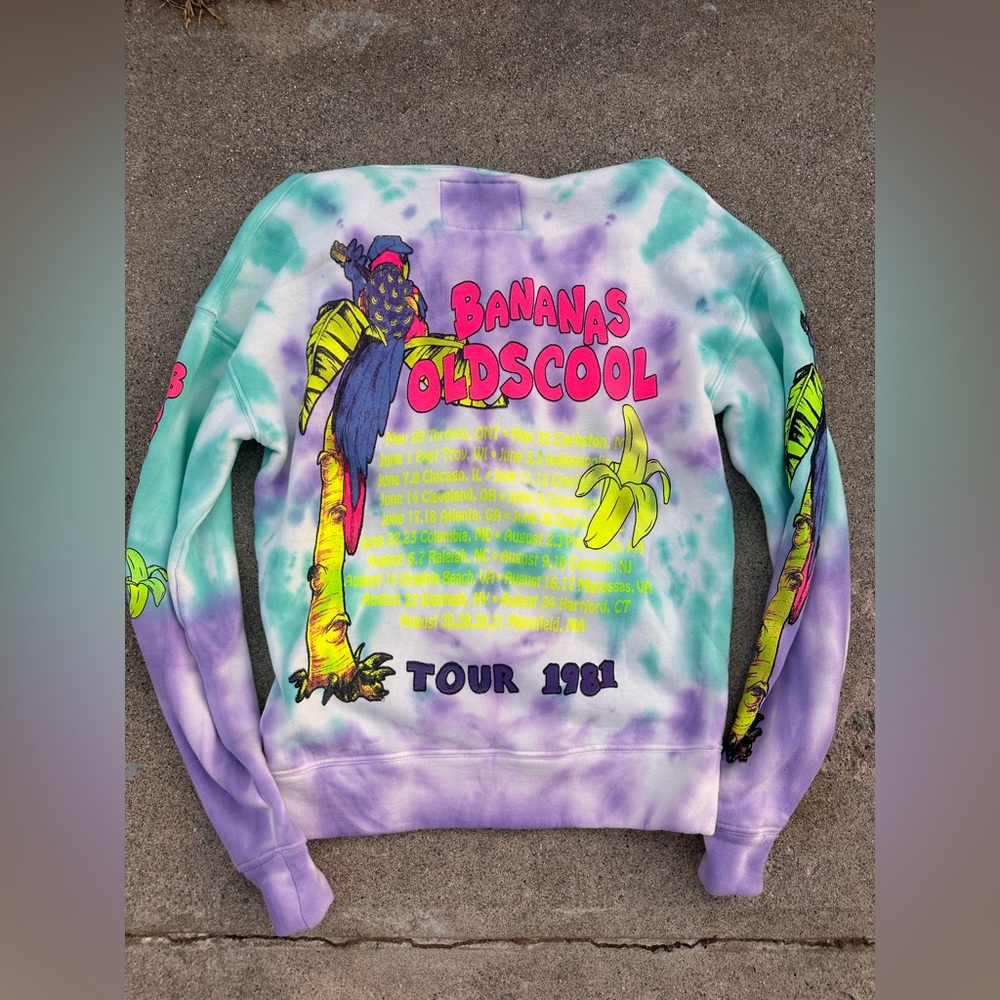 Yves Tour 1981 Tie-Dye Sweater OS UNISEX Streetwear skater girl